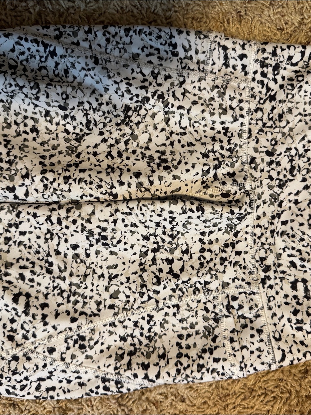 Old Navy White and Black Speckled Bike Shorts
